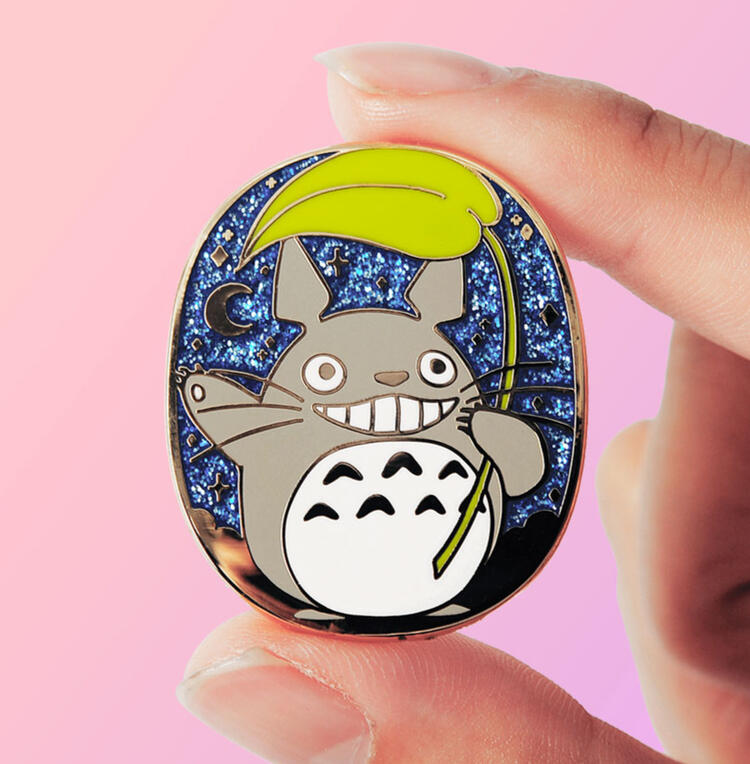 Totoro Night Enamel Pin