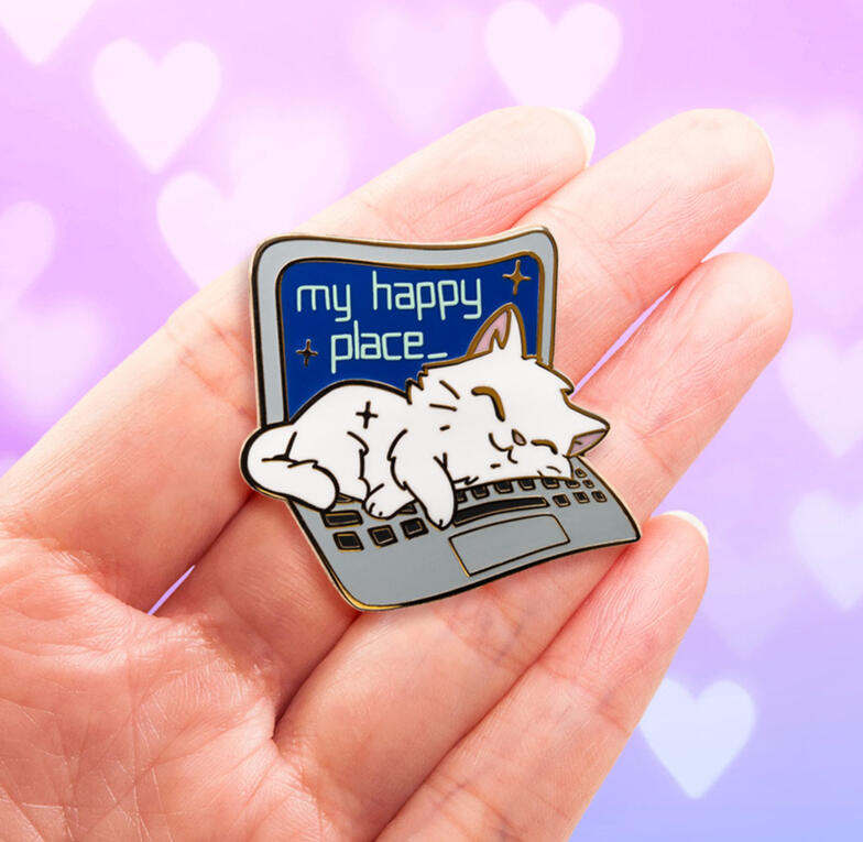 My Happy Place Enamel Pin